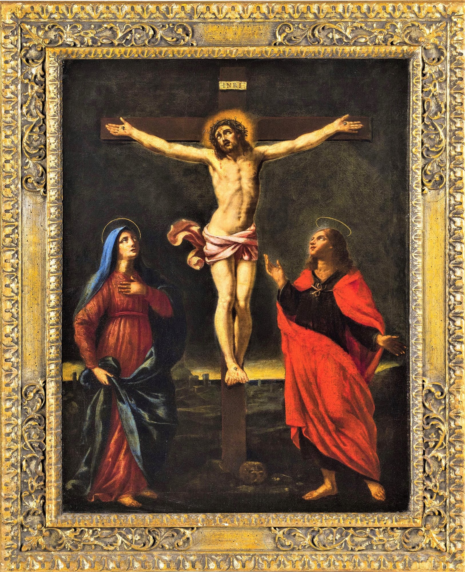 " Crocefissione" di Cristo, la Vergine e S. Giovanni